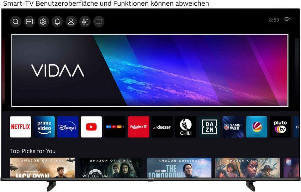 Hisense 65E77Q QLED-Fernseher (164 cm/65 Zoll, 4K Ultra HD, Smart-TV, 4K UHD QLE