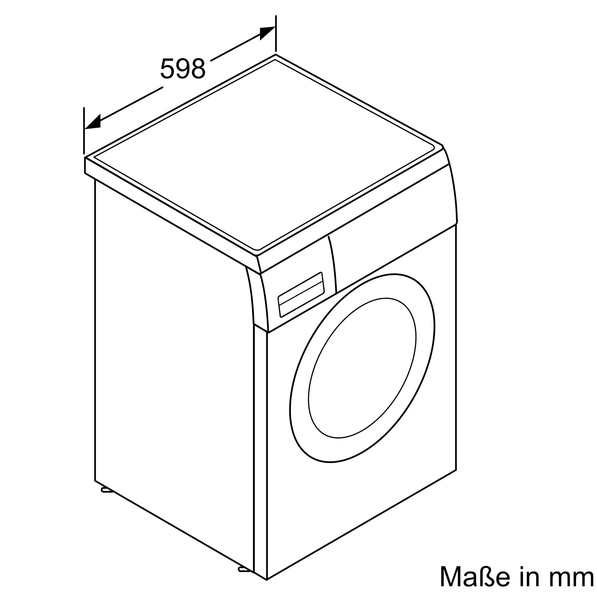 BOSCH Waschmaschine WUU28T70, 8 kg, 1400 U/min, unterbaufähig