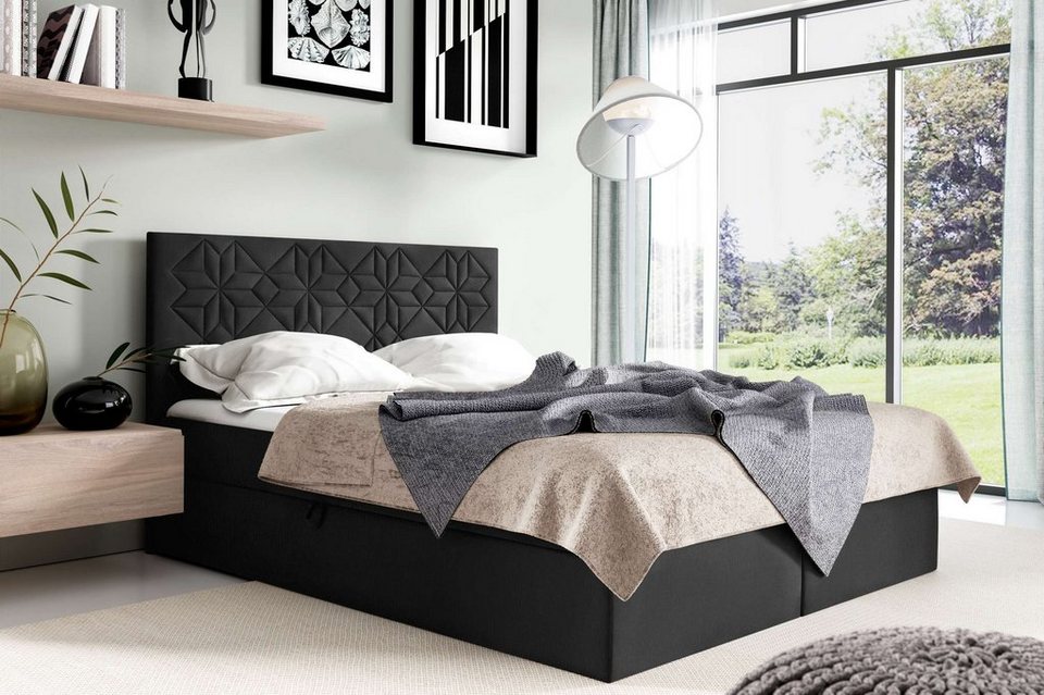 99rooms Boxspringbett Montana (Schlafzimmerbett, Bett), 120/140/160/180/200x200,