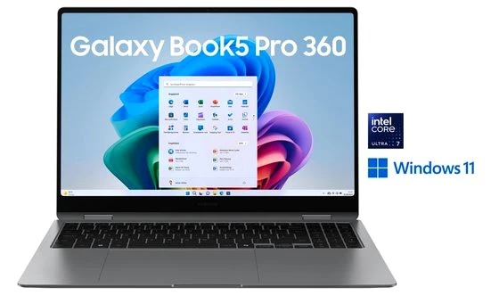 Samsung Book5 Pro 360 16''  Ultra7 16 GB + 512 GB Notebook (40,6 cm/16 Zoll, Intel Core Ultra 7