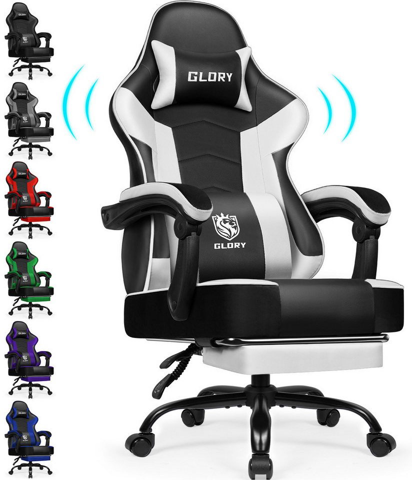 Hiazurm Gaming-Stuhl Gaming Stuhl, Bürostuhl Ergonomisch Wippfunktion bis zu 170