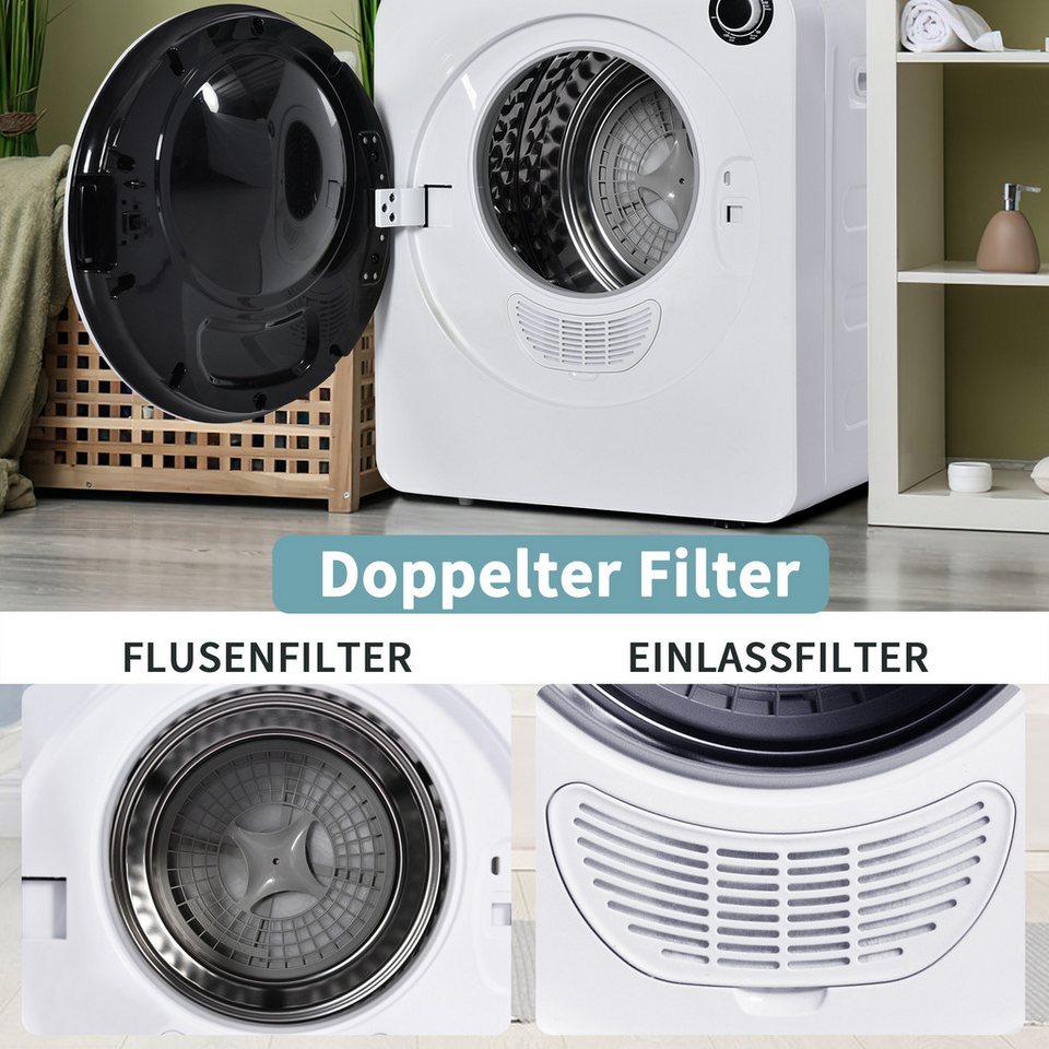 autolock Ablufttrockner ES289981WAA, Edelstahl Trockner, wandmontierbar, Energie