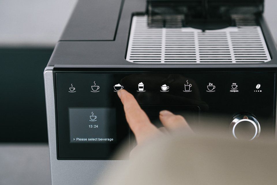 Melitta Kaffeevollautomat CI Touch® F630-111, silber, 10 Kaffeerezepte, 2-Kammer