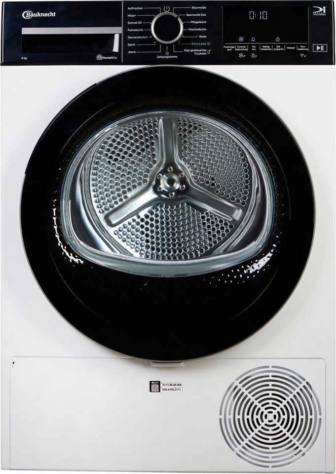 BAUKNECHT Wärmepumpentrockner TR Super Eco 8B, Intelligentes Trocknen dank Dynam