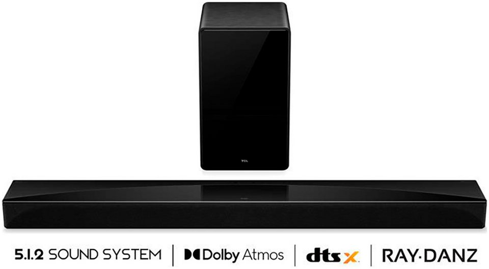 TCL Q75HE 5.1.2 Dolby Atmos und Ray Danz Soundbar 5.1.2 (Bluetooth, WLAN, 620 W,