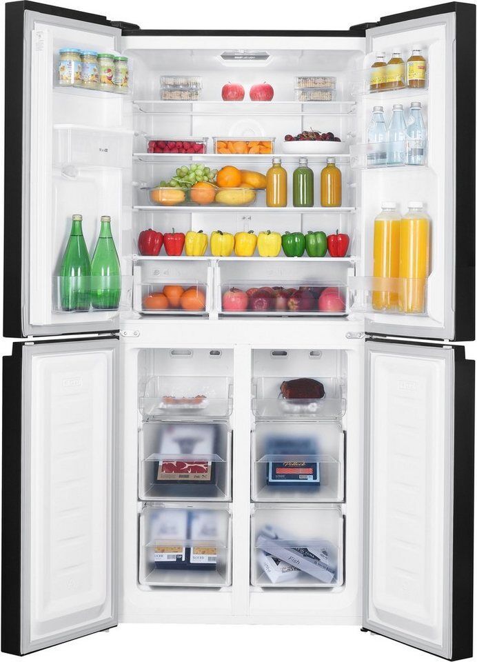 Hanseatic Multi Door HCDB18080DWDBI, 180 cm hoch, 79 cm breit, NoFrost, Wassersp