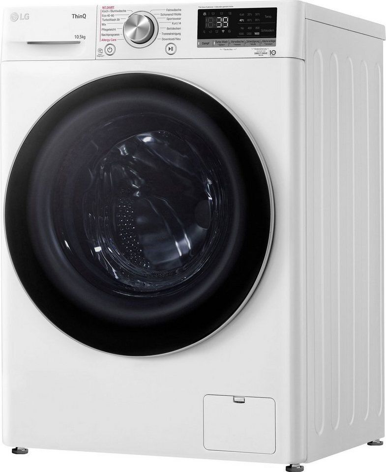 LG Waschmaschine F6WV710P1, 10,5 kg, 1600 U/min, TurboWash® - Waschen in nur 39