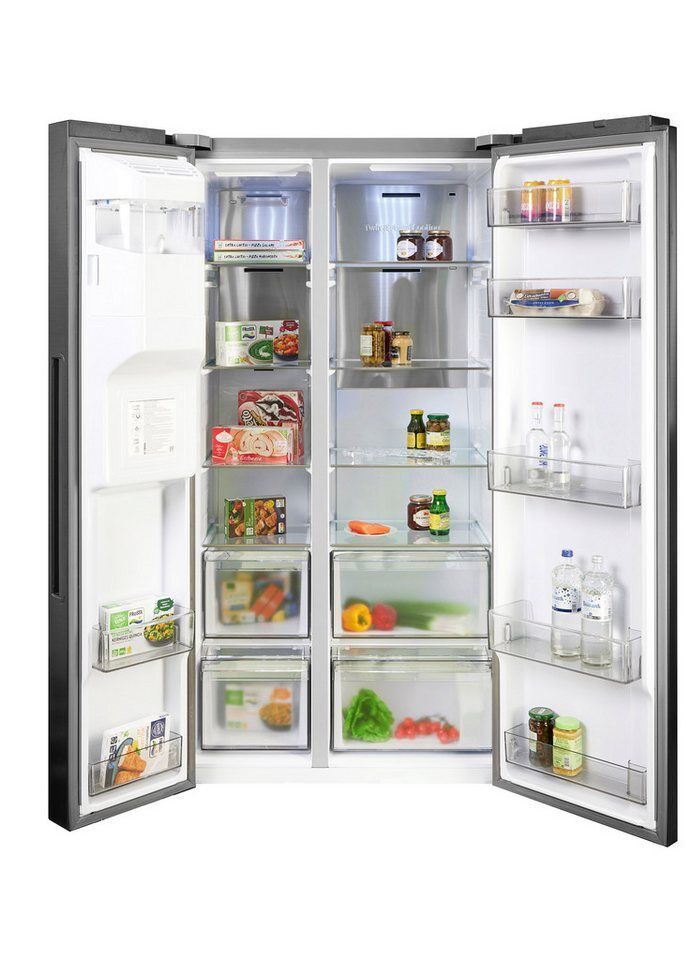 Samsung Side-by-Side RS70F66KBFEF, 178 cm hoch, 91,2 cm breit, Eis- und Wassersp