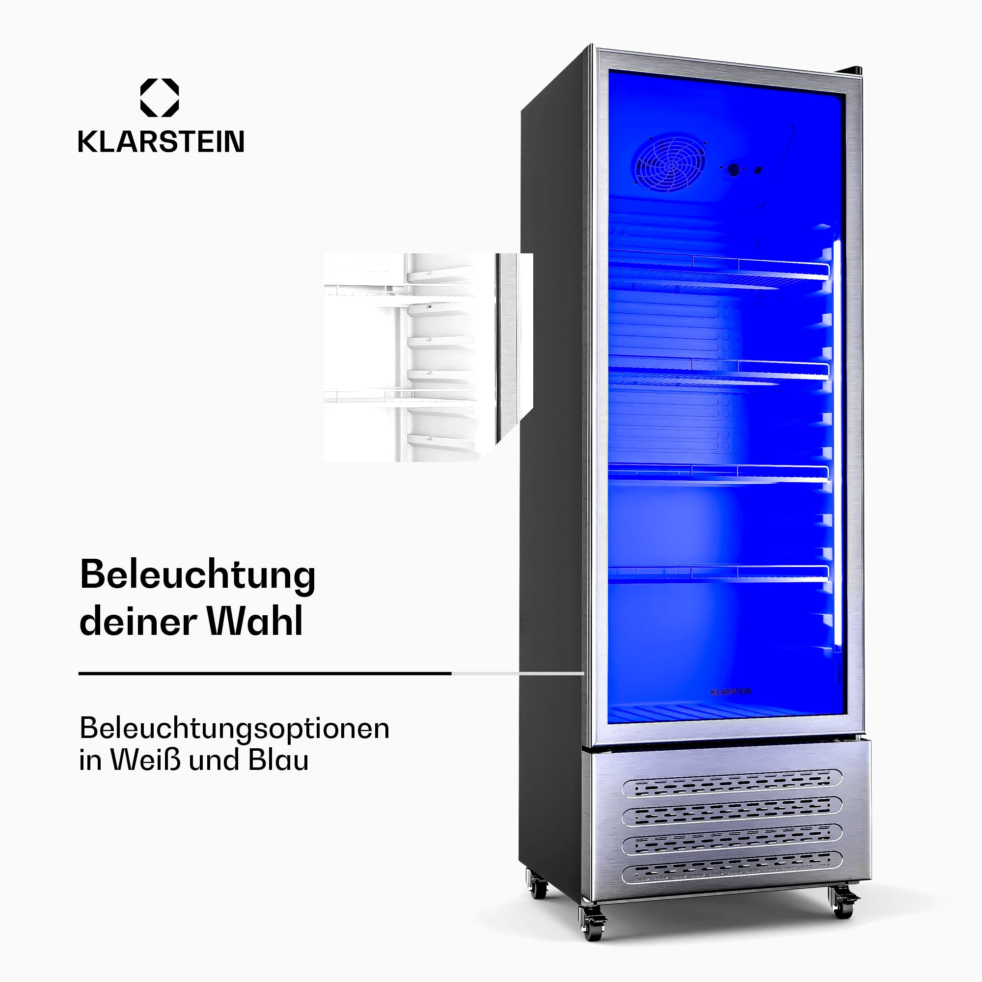 Klarstein Getränkekühlschrank HEA-GCoolerSS-270L 10046642, 170.5 cm hoch, 59.5 cm breit