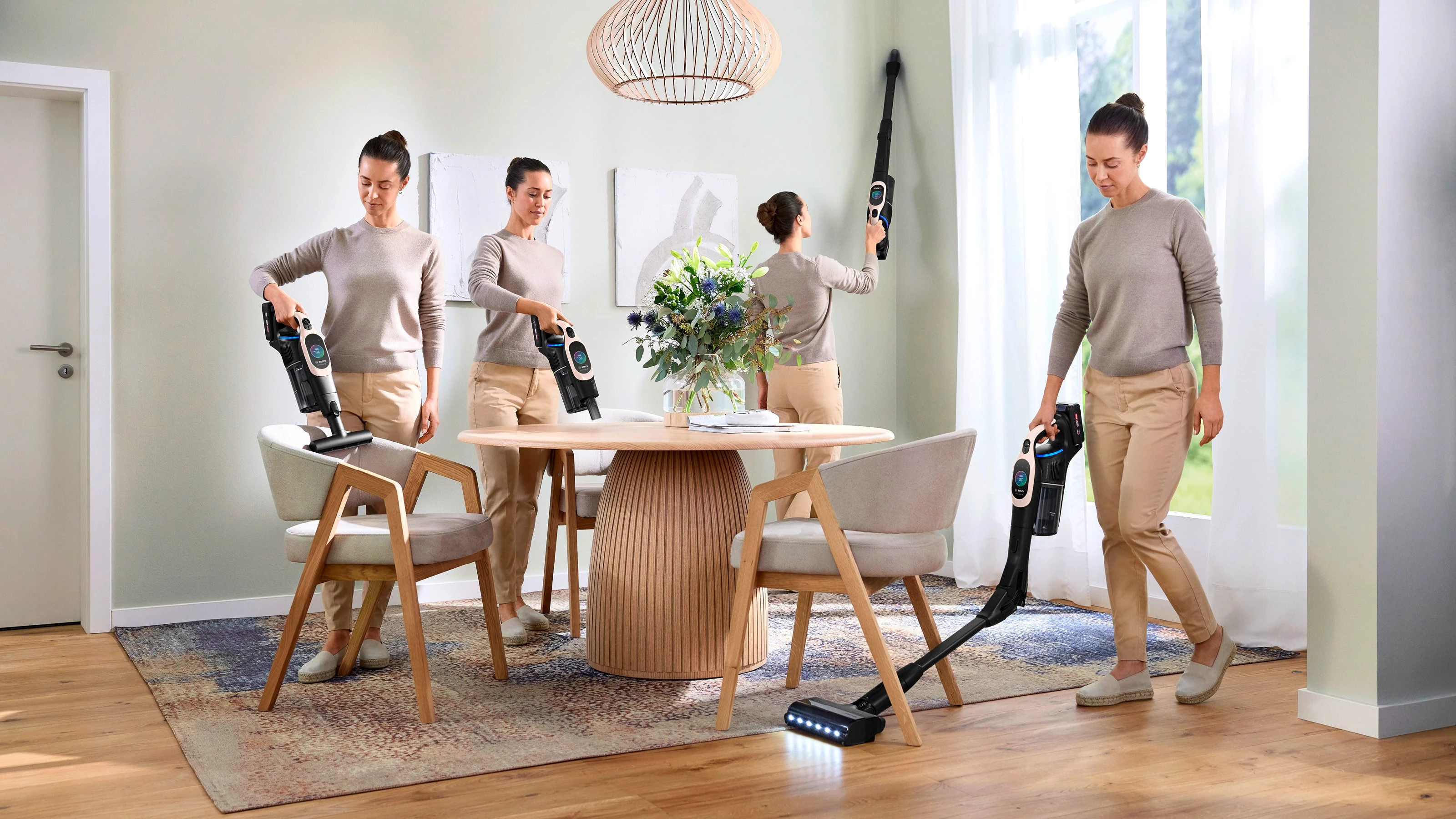 BOSCH Akku-Stielstaubsauger Unlimited 10 BKS1041RHF, MicroClean™ Technology, Display, Knickrohr