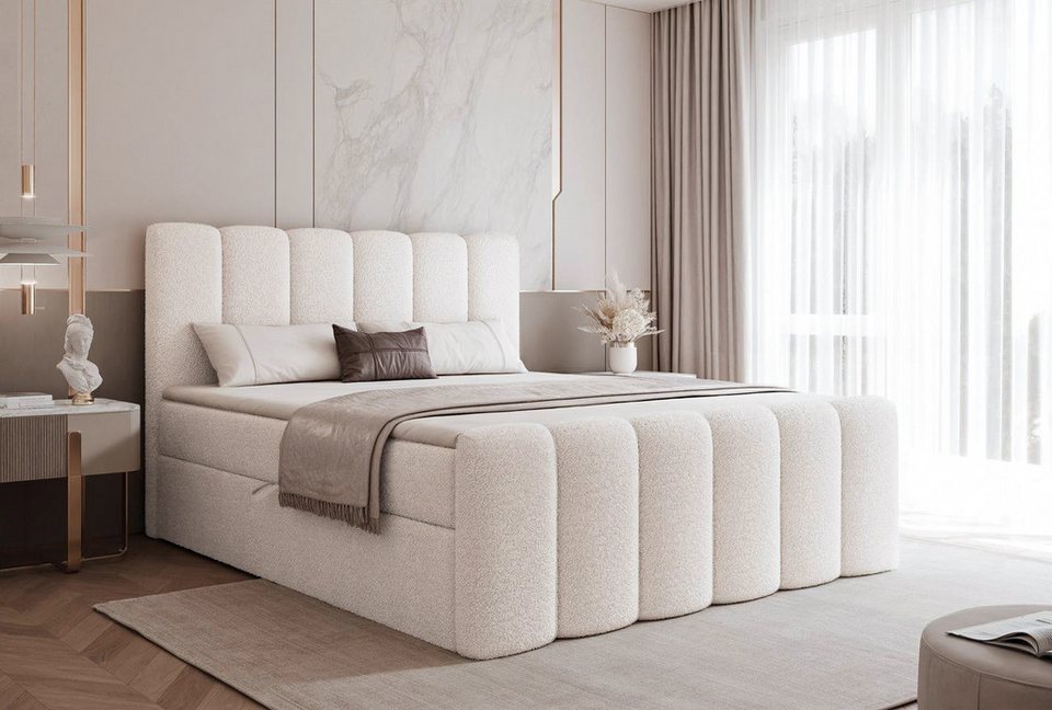 Compleo Boxbett BUBBLE, Wolkenbett, Bequem, Bonell, Topper, Doppelbett gepolster