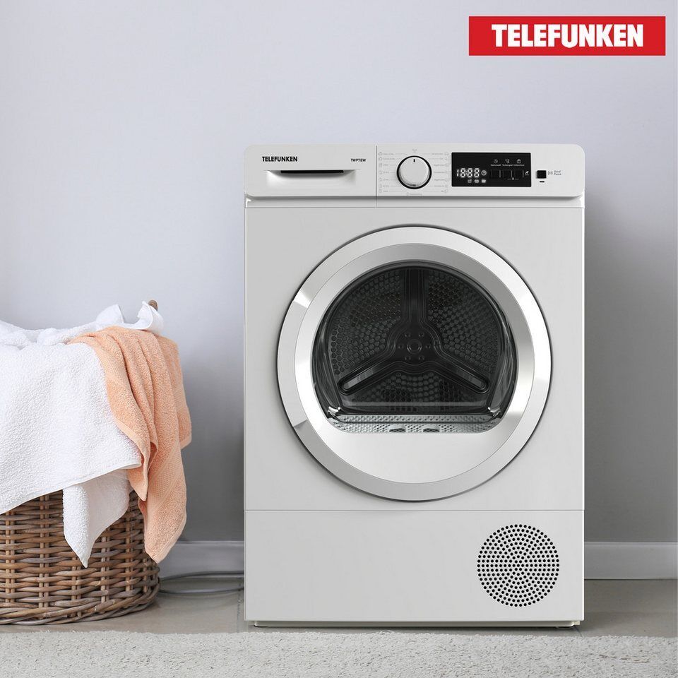 Telefunken Wärmepumpentrockner TWP7EW, 7kg Trockner mit Knitterschutz, Wäschetro