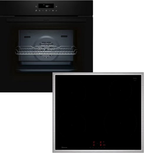 NEFF Backofen-Set BTX46PIB0, mit Teleskopauszug nachrüstbar, Pyrolyse-Selbstreinigung