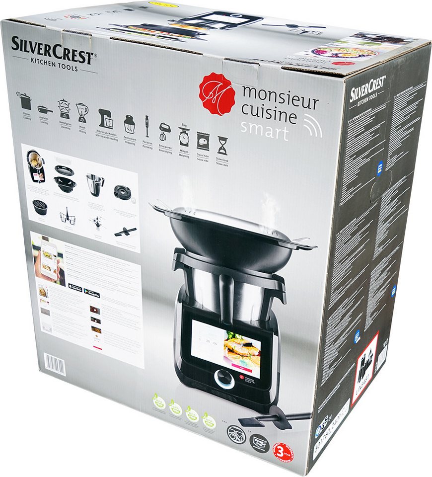 SilverCrest Küchenmaschine mit Kochfunktion Monsieur Cuisine Smart Limited Editi