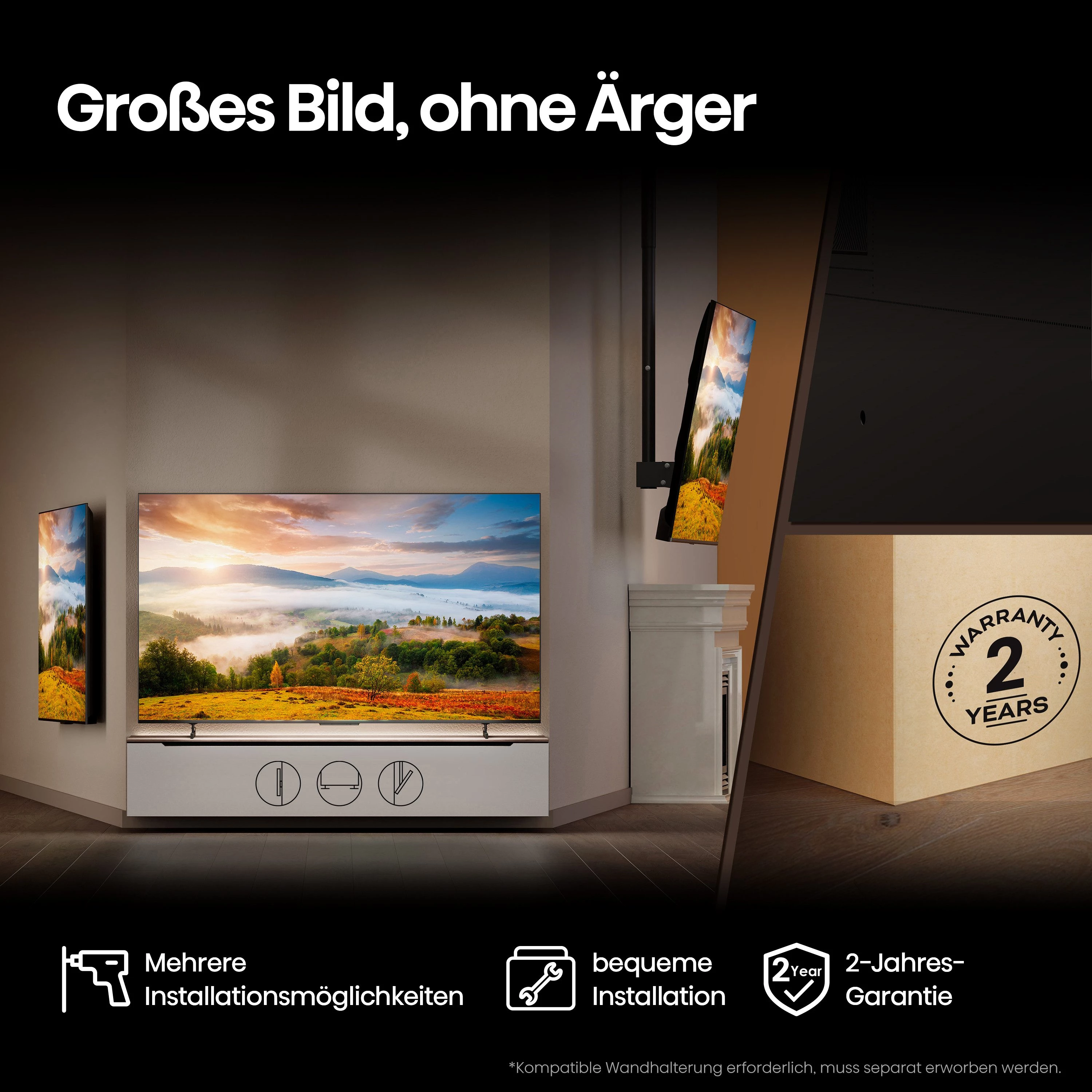 Hisense 100E77NQ PRO QLED-Fernseher (254 cm/100 Zoll, 4K Ultra HD, Smart-TV, 4K UHD, QLED)