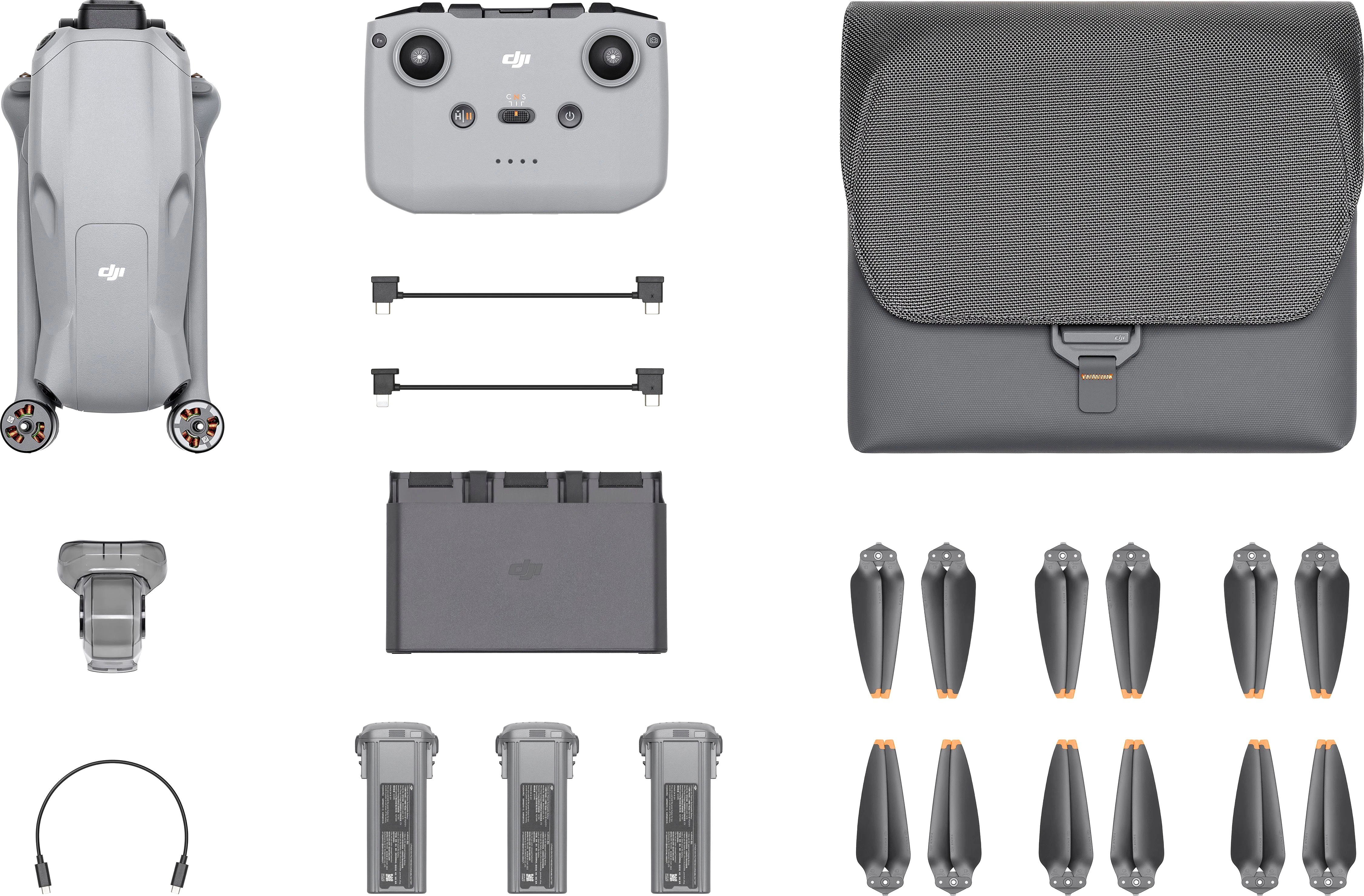 DJI Air 3 Fly More Combo  Drohne (4K Ultra HD, DJI RC-N2 Fernsteuerung, 3 Akkus