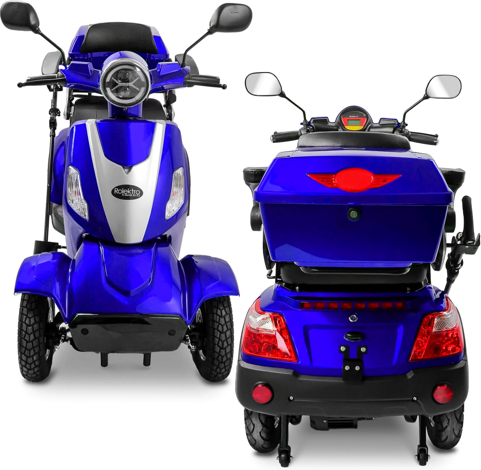 ROLEKTRO Elektromobil Rolektro E-Quad 25 V.3, Lithium Akku 25 km/h, (mit Topcase) ... mehr