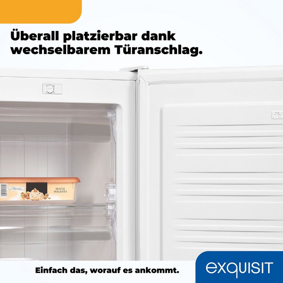 exquisit Gefrierschrank GS5111-330E weiss PV, 82.5 cm hoch, 45.3 cm breit, wechs