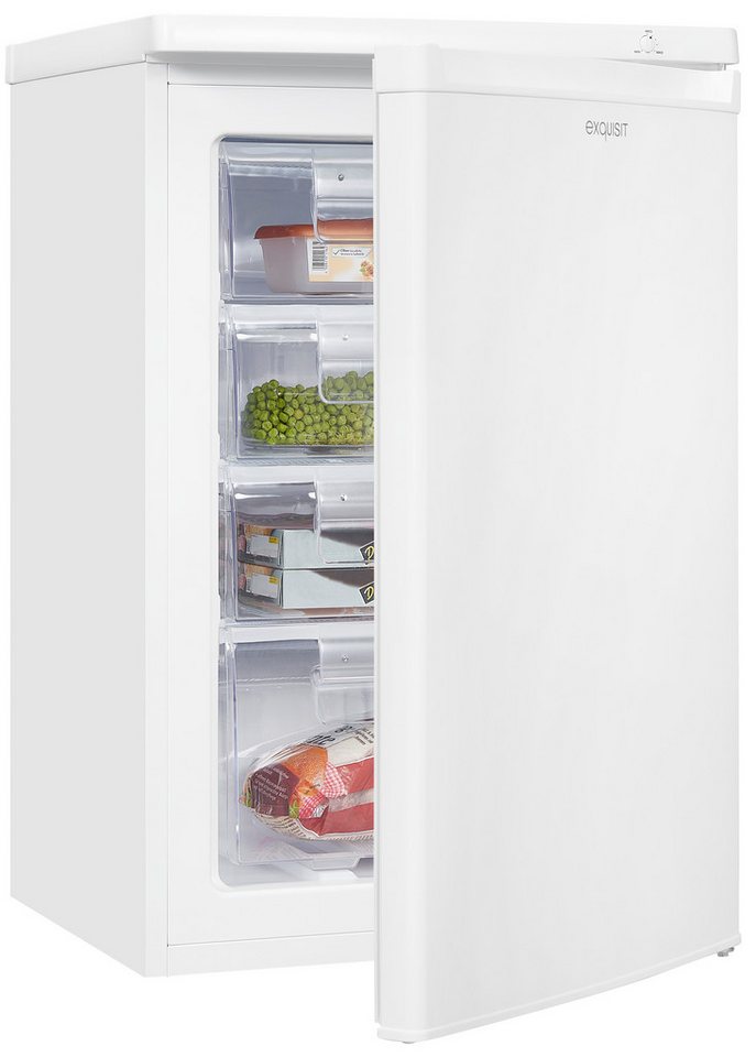 exquisit Gefrierschrank GS80-040E weiss, 85,5 cm hoch, 55 cm breit, 4*-Gefriersc