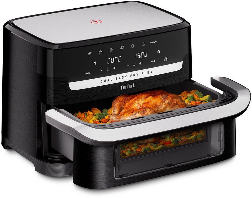 Tefal Heißluftfritteuse Easy Fry Flex, Flex-Cook-Technologie dank Schnelltrennwa