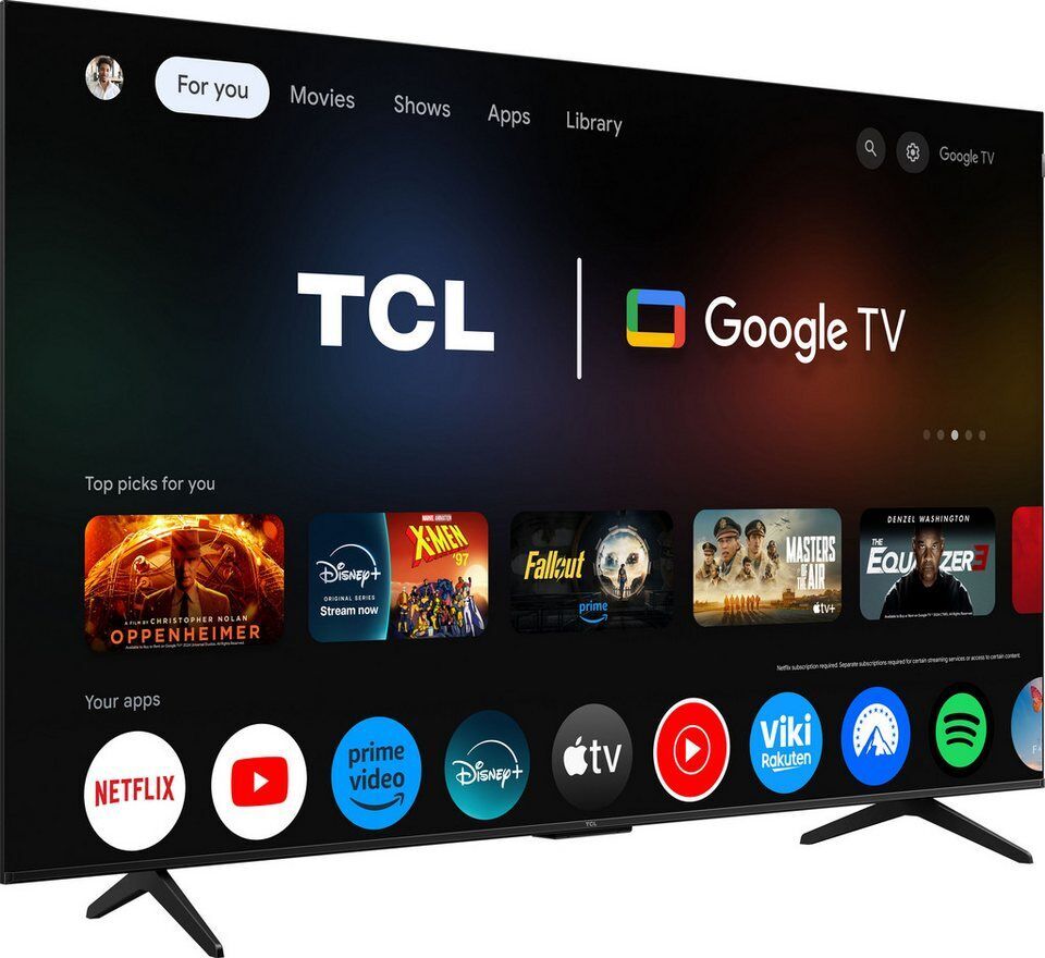 TCL 65P71KX1 QLED-Fernseher (164 cm/65 Zoll, 4K Ultra HD, Google TV, Smart-TV, M