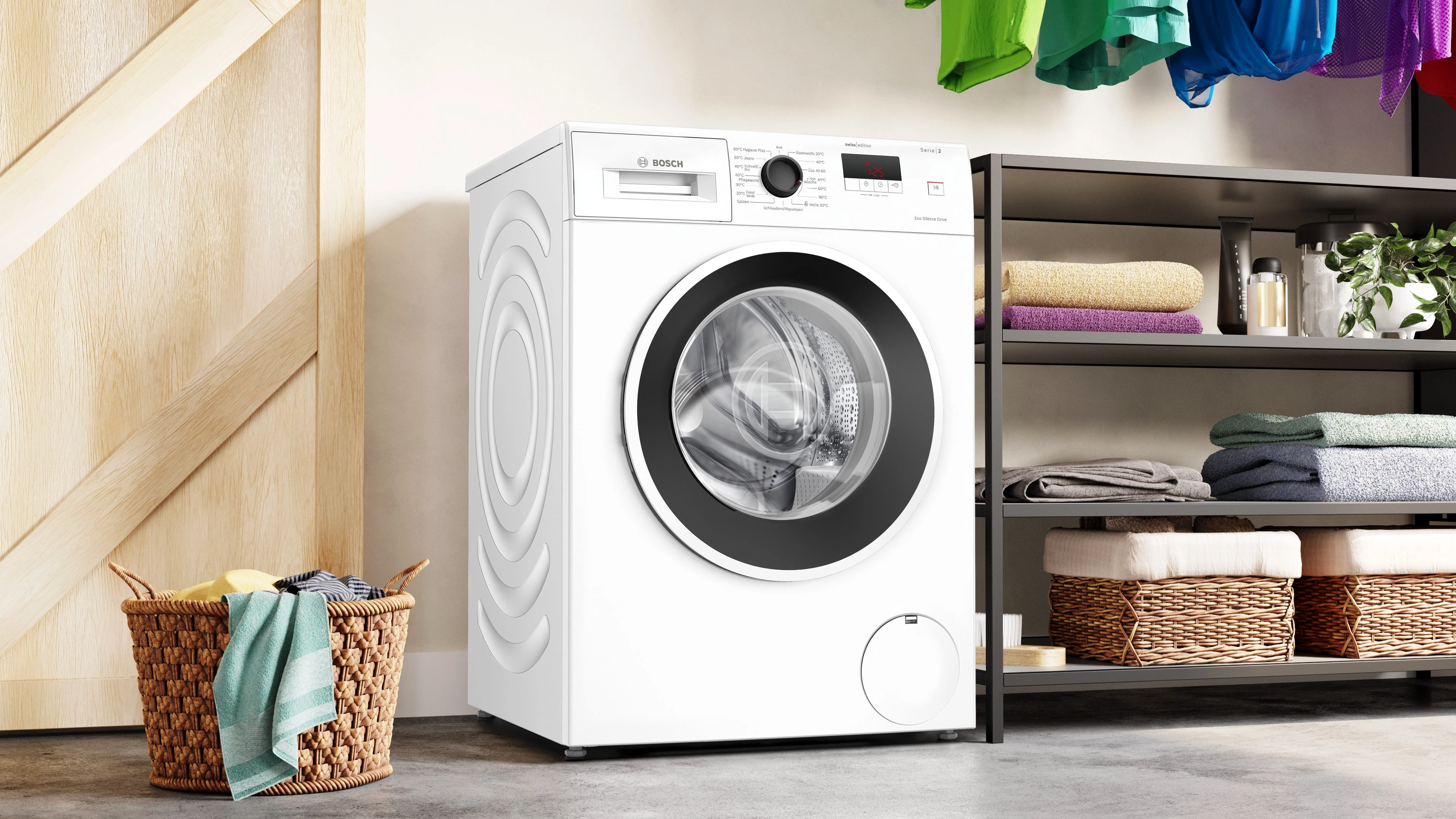 BOSCH Waschmaschine Serie 2 WGE0240V, 7 kg, 1400 U/min