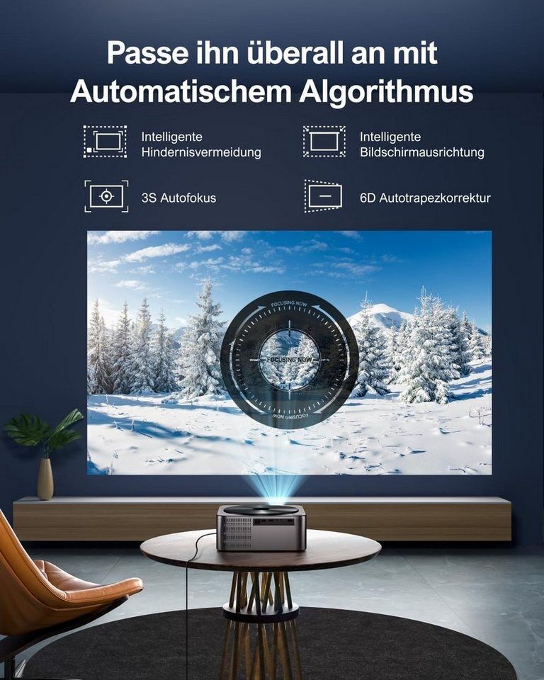Ultimea Apollo-P40 Beamer Aktualisierte Version mit Hindernisvermeidung Beamer (
