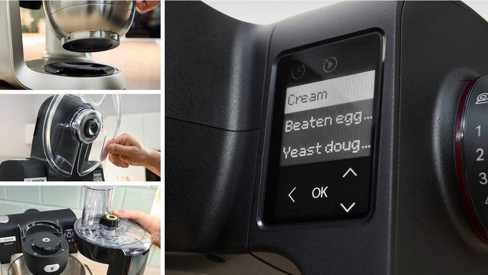 BOSCH Küchenmaschine Serie 6 MUMS6ZS18, 2 Schüsseln, integr. Waage, schwarz, 160