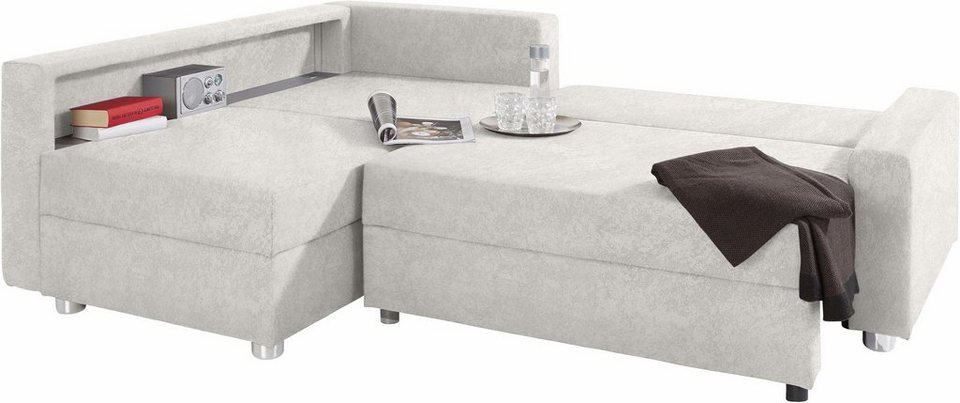 COLLECTION AB Ecksofa Relax L-Form, inklusive Bettfunktion, Federkern, wahlweise