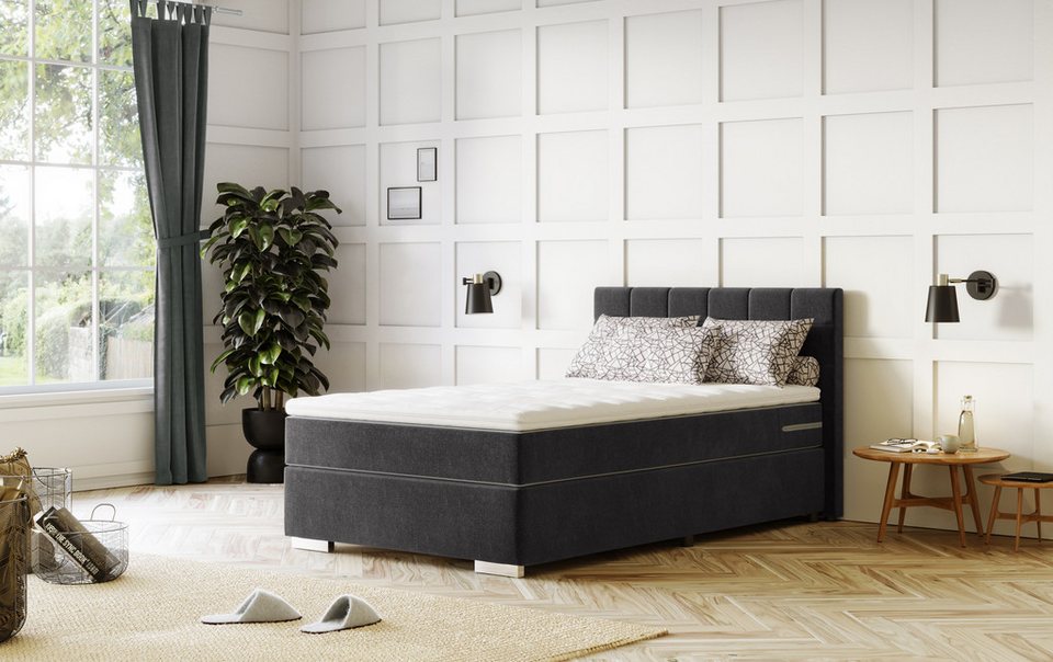 COTTA Boxspringbett Simba, wahlweise mit oder ohne Matratze und Topper bestellba