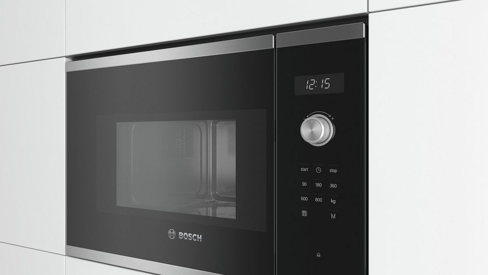 BOSCH Einbau-Mikrowelle BFL524MS0, Mikrowelle, 20 l, 7 Automatikprogramme & einf