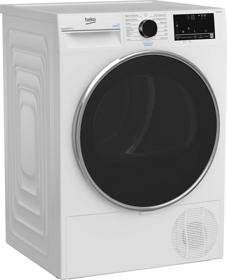 BEKO Wärmepumpentrockner B3TSW48C9ZW, SteamCure Dampffunktion befreit Wäsche von