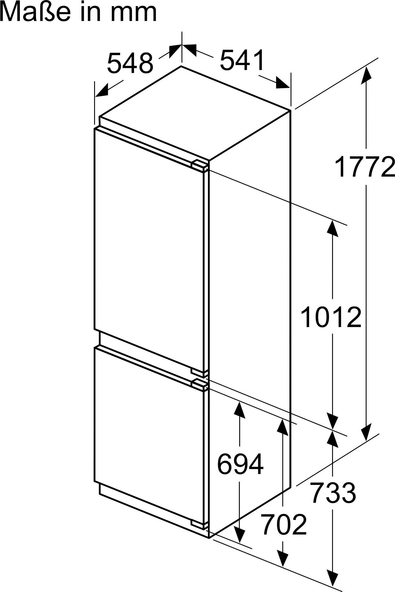NEFF Einbaukühlgefrierkombination N 30 KI7861FE0, 177,2 cm hoch, 54,1 cm breit