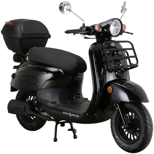 Alpha Motors Mofaroller Adria, 50 ccm, 25 km/h, Euro 5, (Set, inkl. Topcase), mit Lenkerschloss