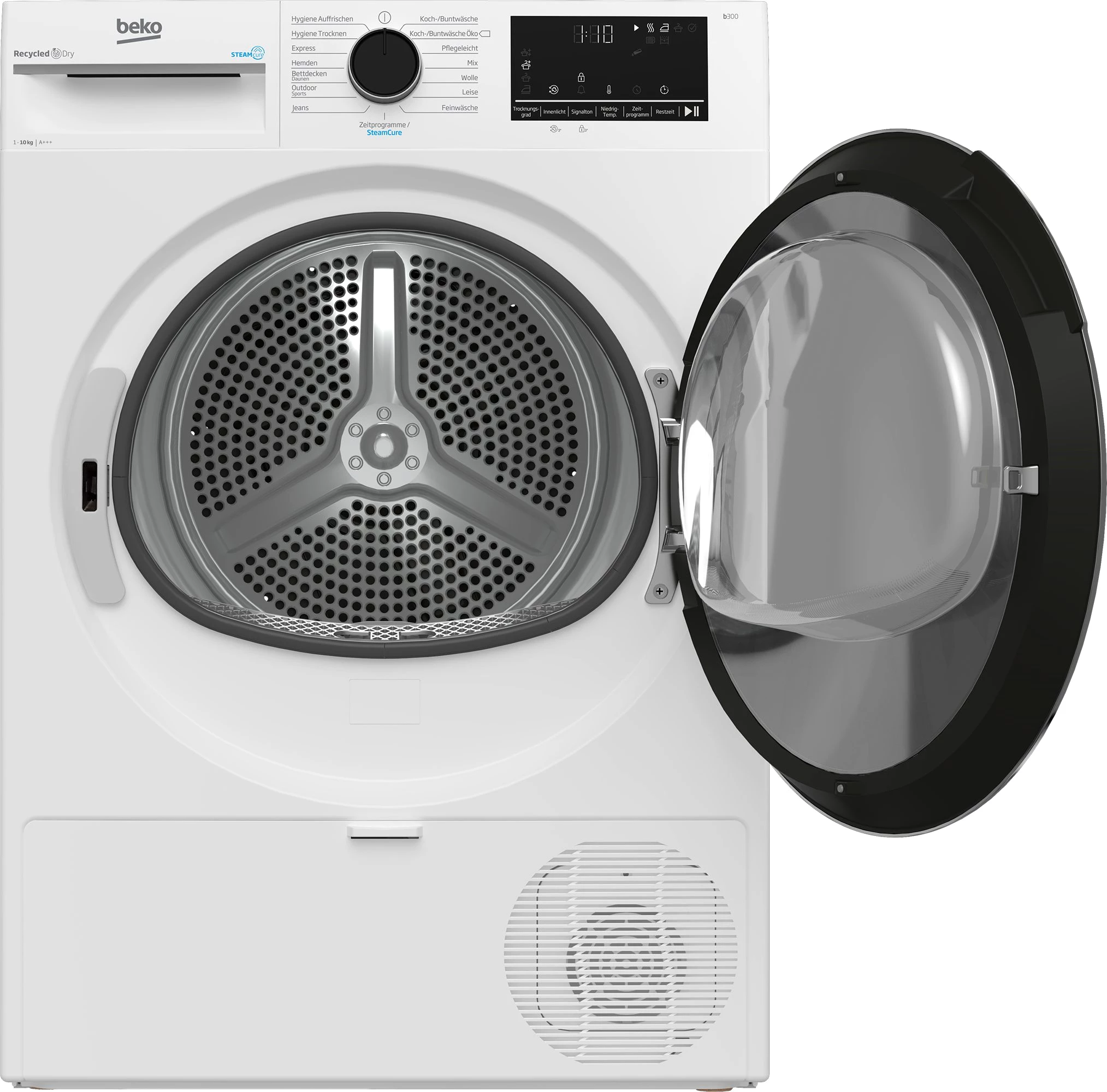 BEKO Wärmepumpentrockner B3T442491, 10 kg, mit Wärmepumpentechnologie, SteamCure, Silent Programm