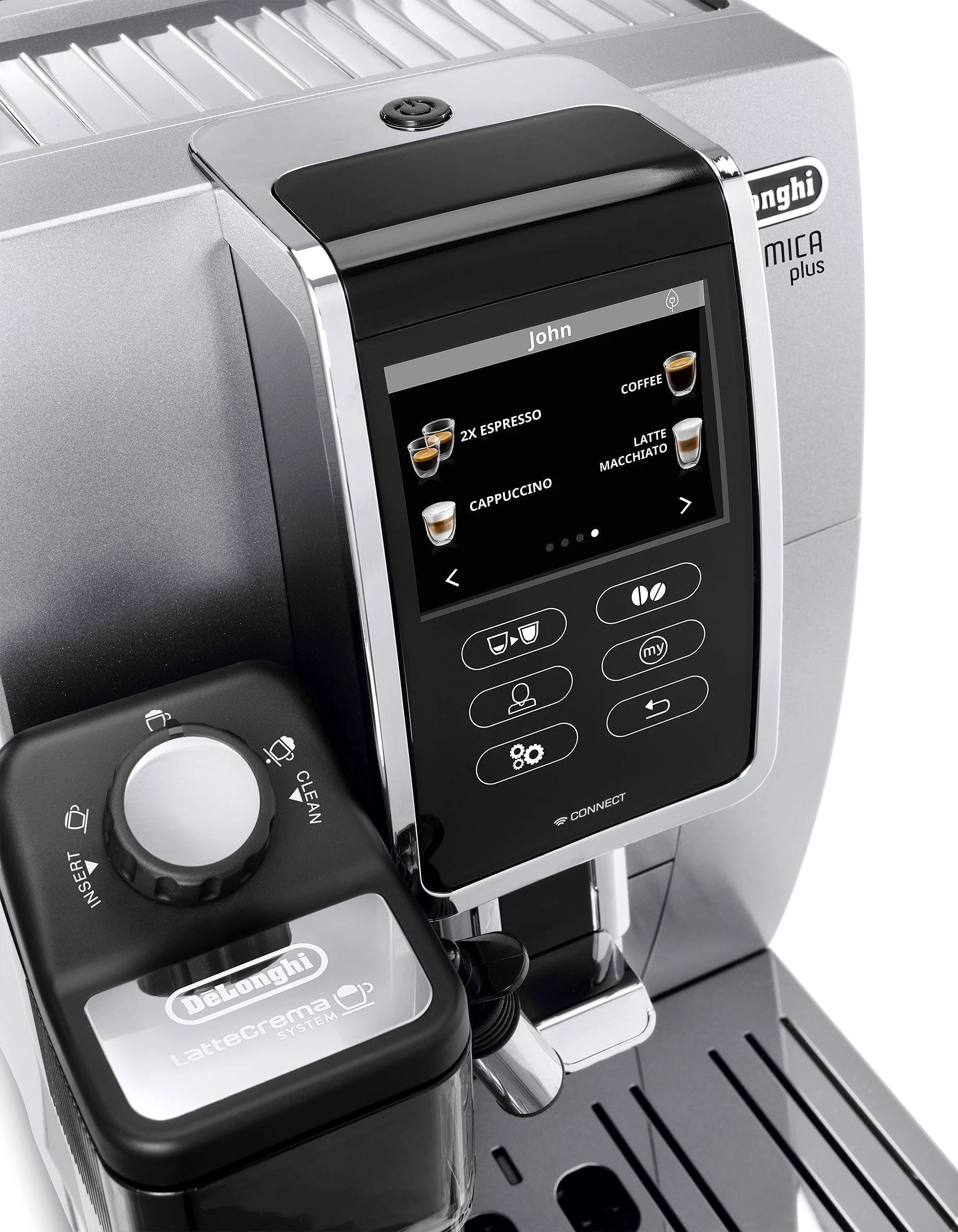 De'Longhi Kaffeevollautomat, 300 g Bohnenbehälter, One-Touch, Milchaufschäumsystem