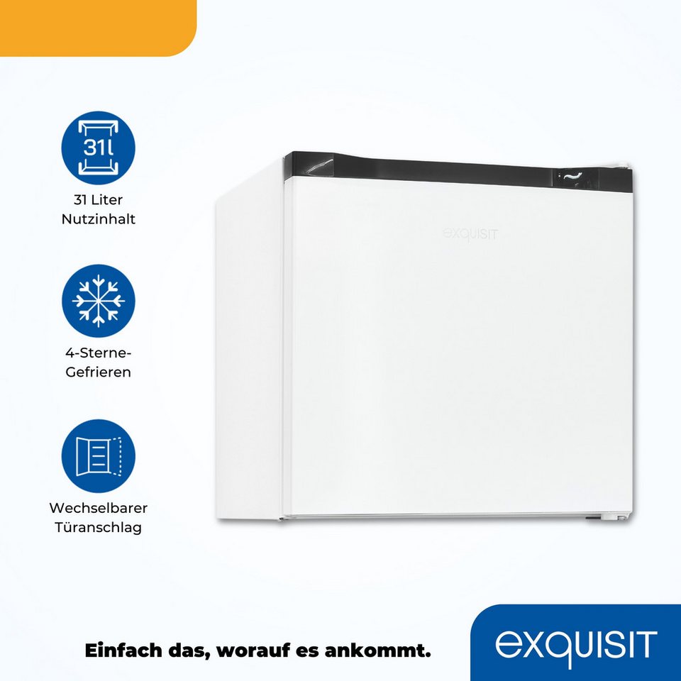 exquisit Gefrierschrank GB40-050C weiss, 49,5 cm hoch, 47,5 cm breit, Kompakt &