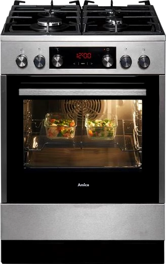 Amica Gas-Standherd SHEG 914 121 E, mit Teleskopauszug nachrüstbar, Steam Clean