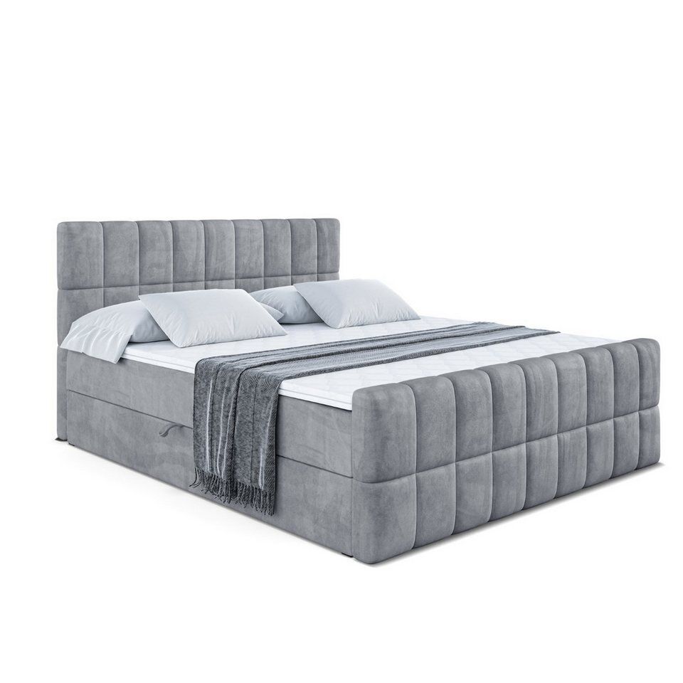 ALTDECOR Boxbett MIAMI-Z (Multipocket-Matratze H4, H3 Matratze Bonellfederung, T