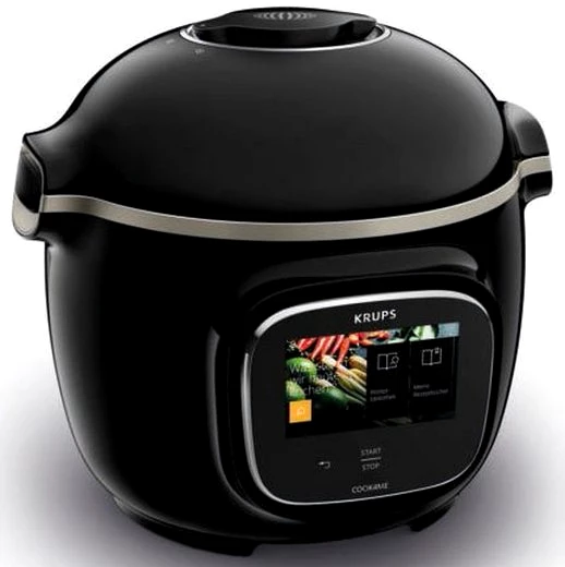 Krups Multikocher CZ9128 Cook4Me Touch, 1600 W, 6 l Schüssel, elektr. Schnellkochtopf, WLAN-fähig