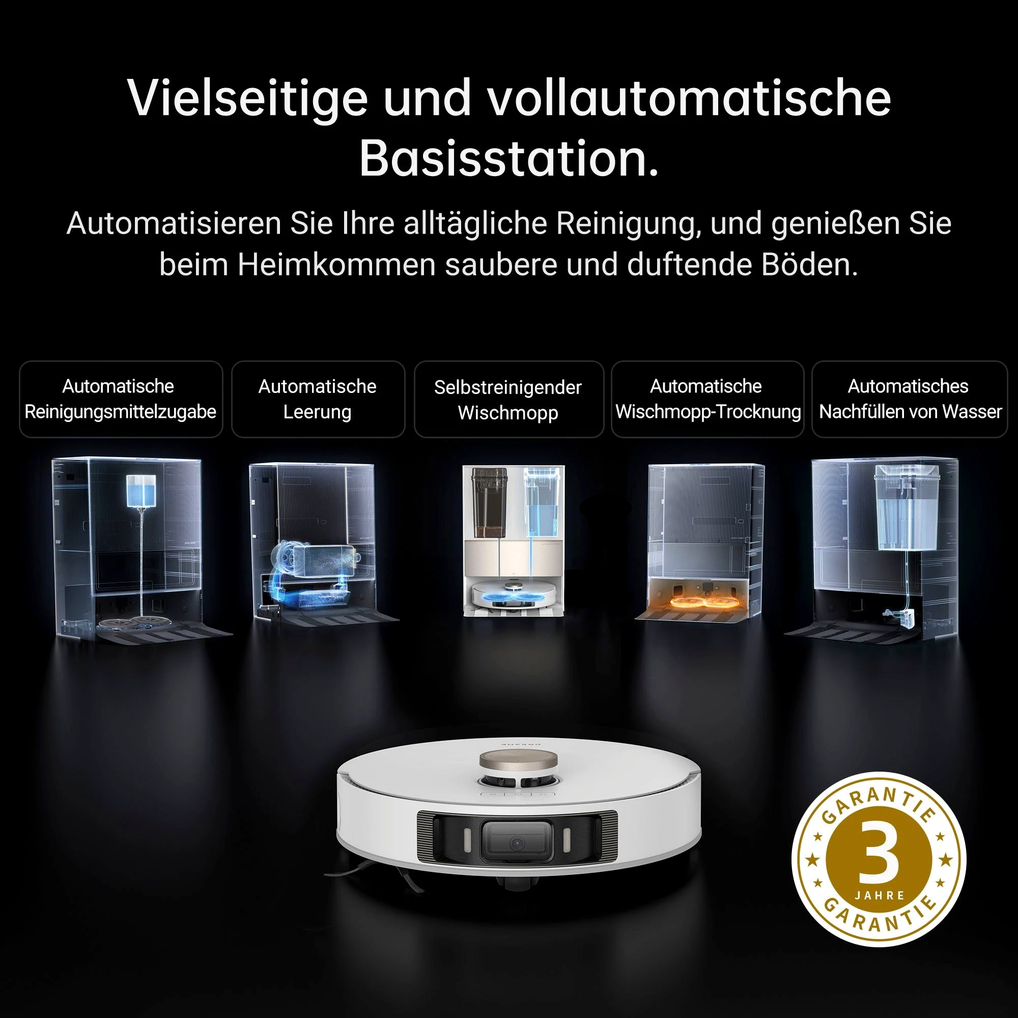Dreame Saugroboter L20 Ultra complete, leistungsstarke Saug- und kraftvolle Wischfunktion