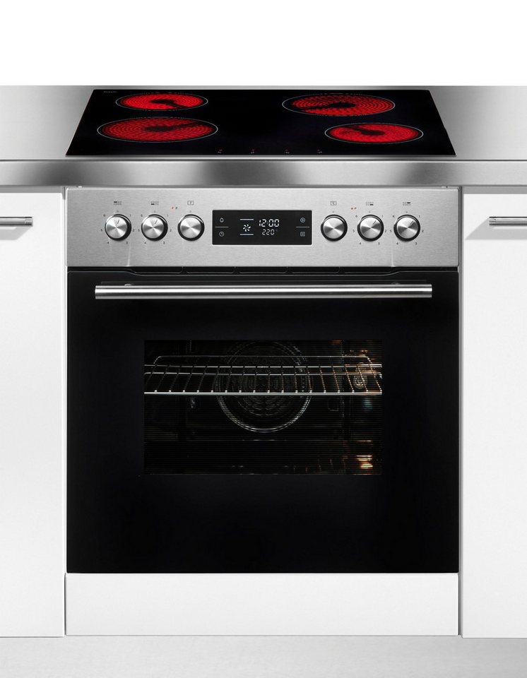 Hanseatic Elektro-Herd-Set HB70AS+HC46CB, Dampfreinigungsfunktion erleichtert di