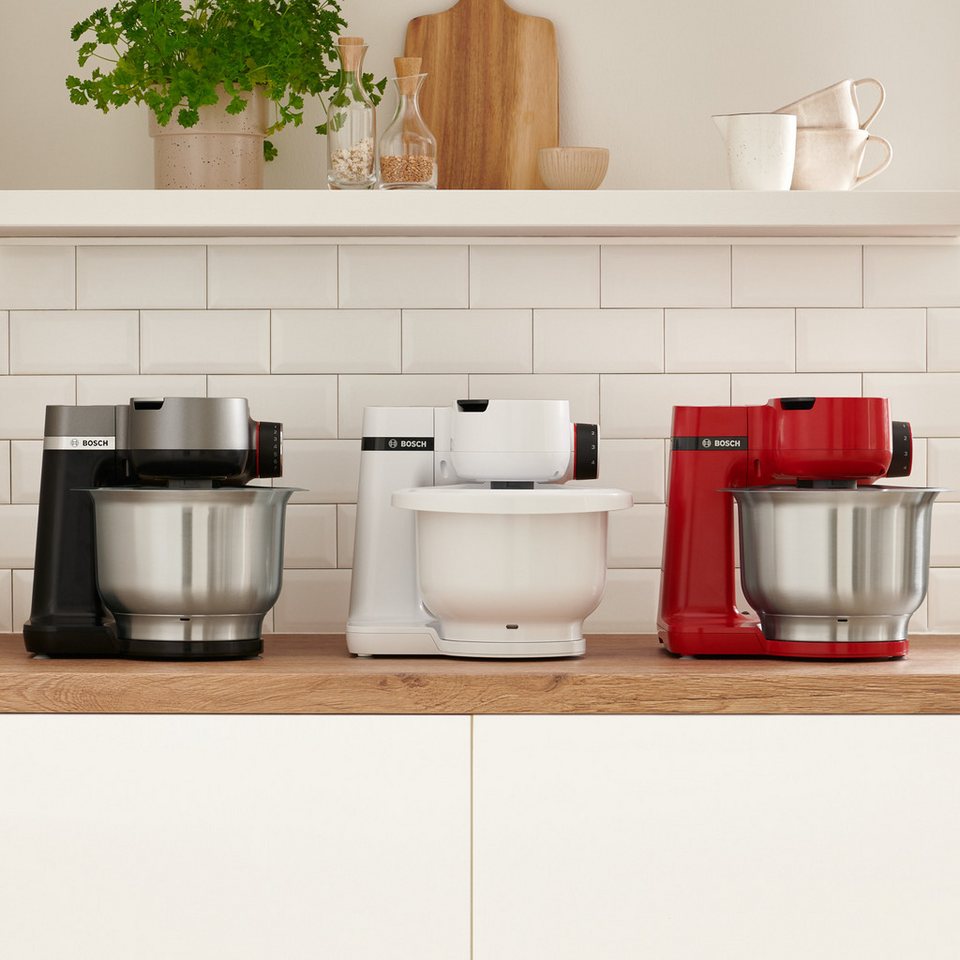 BOSCH Küchenmaschine Serie 2 MUMS2AW00, Kunstoffschüssel, weiß, 700 W, 3,8 l Sch