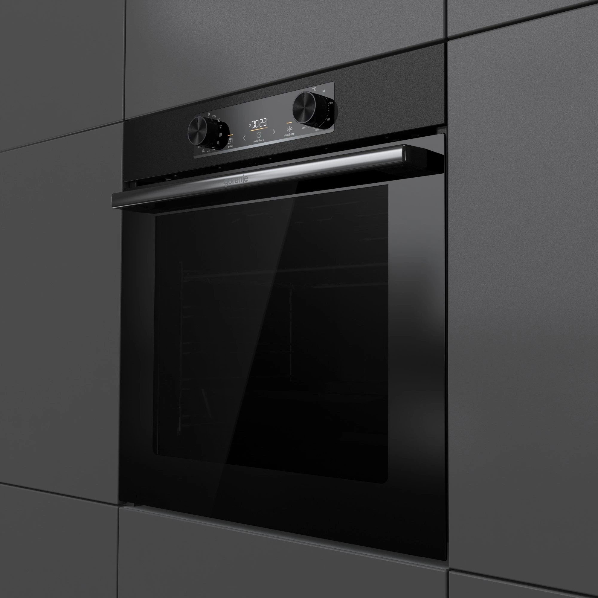 GORENJE Backofen-Set JUMP SET PYRO/I, mit Teleskopauszug nachrüstbar, Pyrolyse-Selbstreinigung