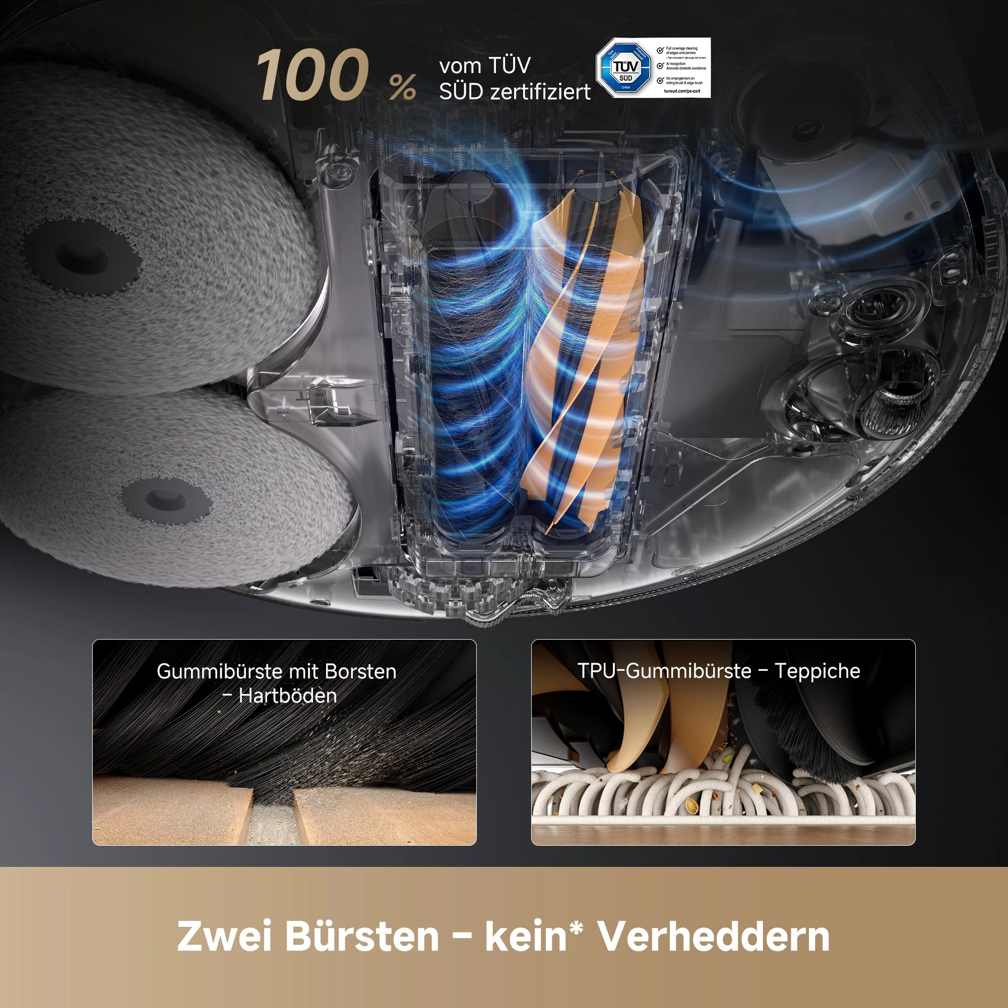 Dreame Wischroboter L50 Pro Ultra, 600 W, 19500Pa Saugkraft, Vollautomatische Basisstation