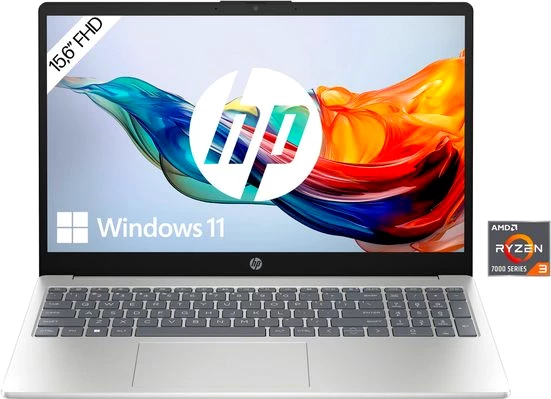 HP 15-fc0230ng Notebook (39,6 cm/15,6 Zoll, AMD Ryzen 3 7320U, Radeon Graphics, 512 GB SSD)
