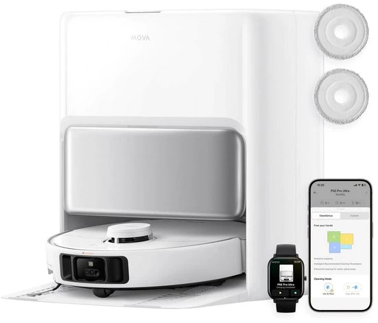 Dreame Saugroboter Mova P50 Pro Ultra mit Wischfunktion, 700 W, 19000Pa Saugkraft