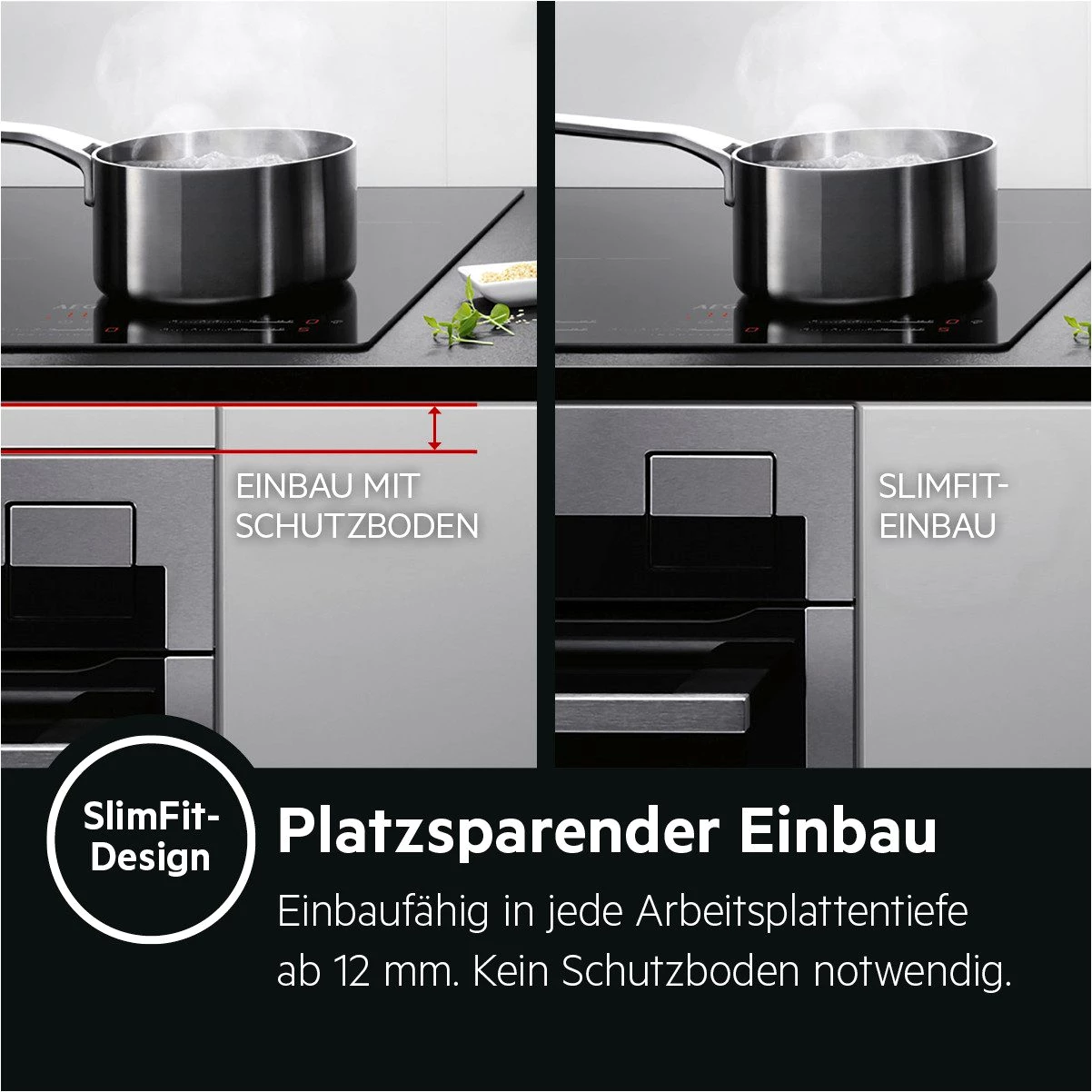 AEG Backofen-Set HH24BSISML, mit 1-fach-Teleskopauszug, Aqua Clean
