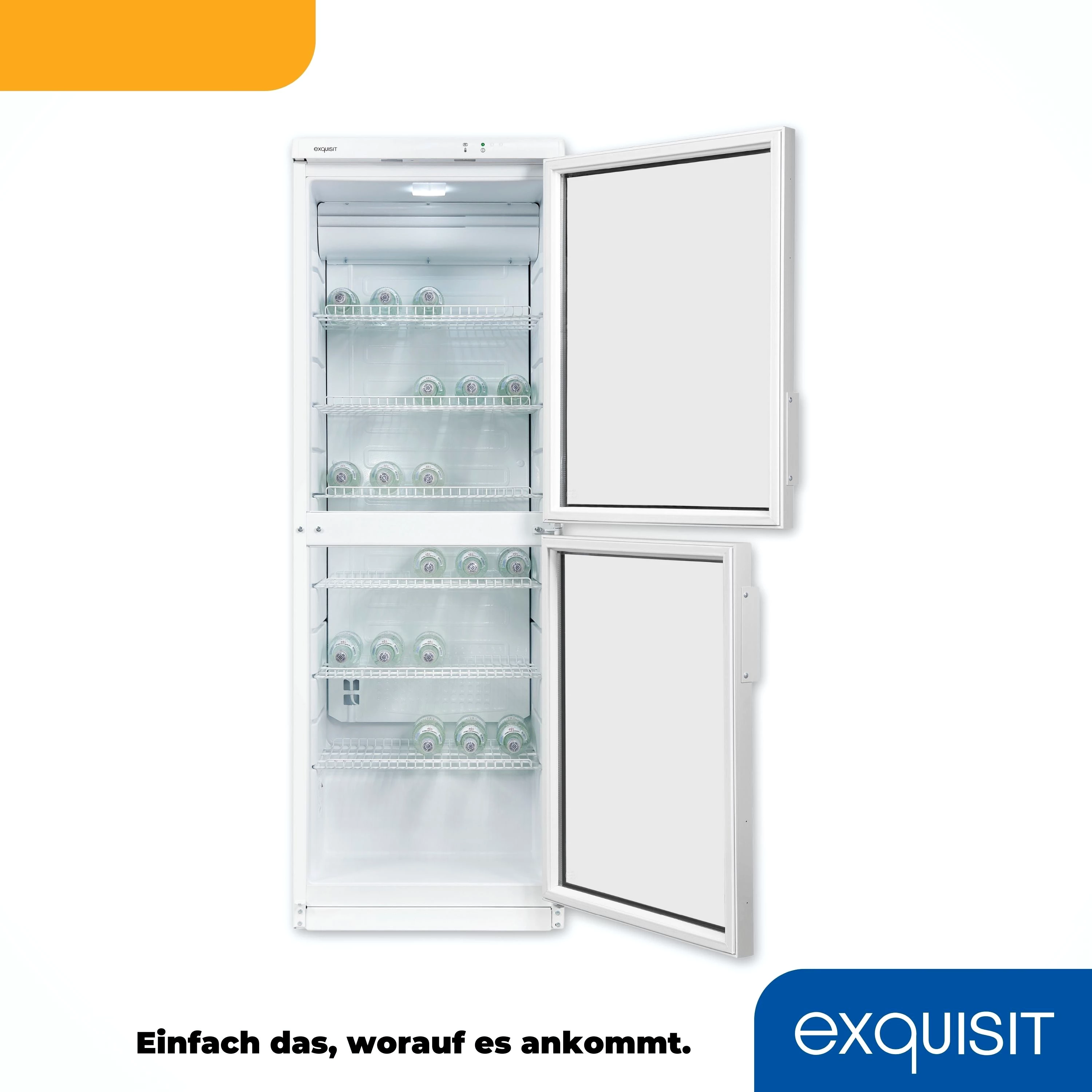 exquisit Getränkekühlschrank GKS350-2-GT-280D weiss, 173 cm hoch, 60 cm breit, 320 L Volumen