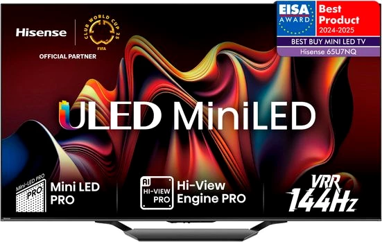Hisense 65U7NQ Mini-LED-Fernseher (164 cm/65 Zoll, 4K Ultra HD, Smart-TV, 4KUHD, ULED, Mini LED)